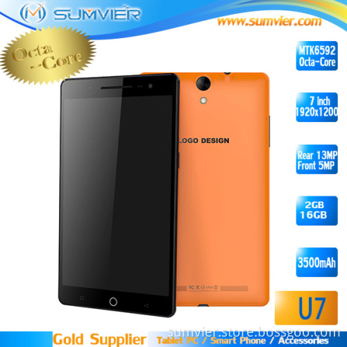 7 Inch Screen Mtk6592 Octal Core RAM 2g ROM 16g Android 4.2 Smartphone (U7)